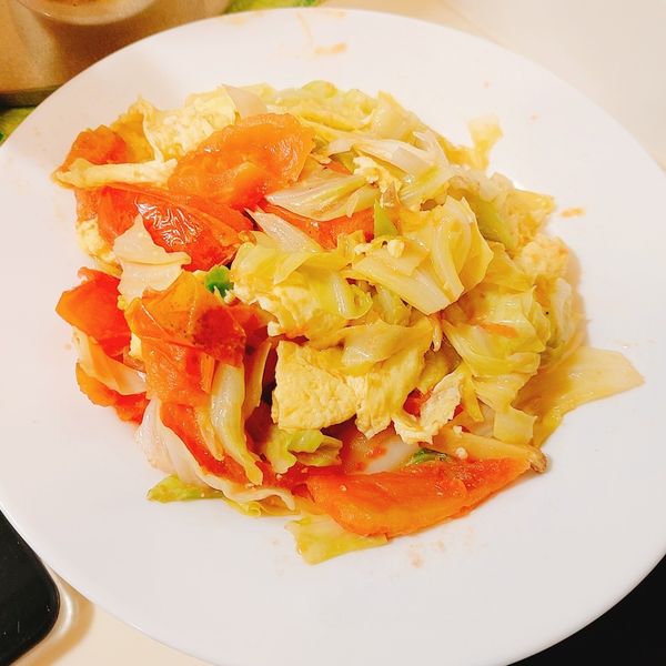 番茄高麗菜炒蛋 : Linlin Jian一起做