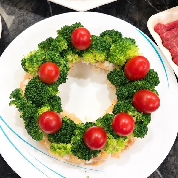 緑花椰菜沙拉聖誕圈 : Sakay·lala一起做