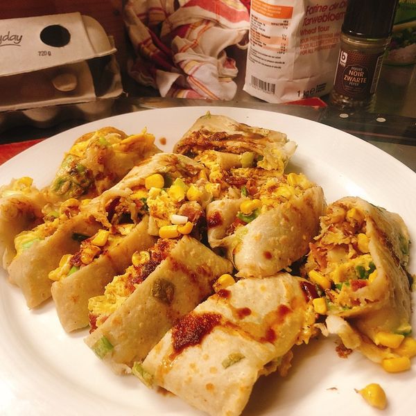 古早味粉漿玉米蛋餅：小隻 一起做