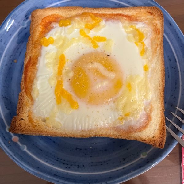 烤箱｜起司太陽蛋吐司：企鵝好愛煮 一起做