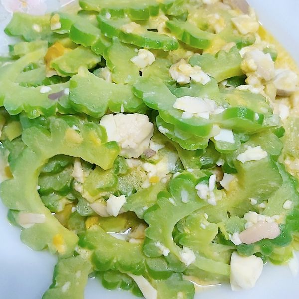 鹹蛋苦瓜 : 雅美一起做