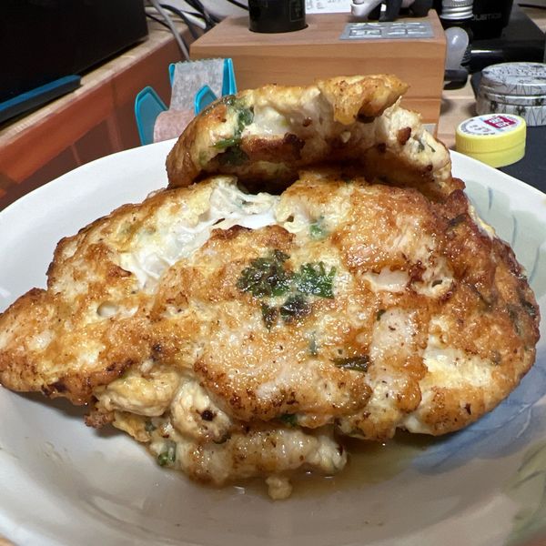 低脂便當菜《香菜雞胸肉餅便當》 : 小男一起做