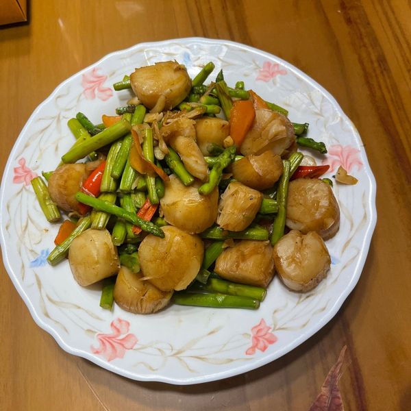 酒香干貝炒蘆筍 : Mao May一起做