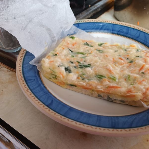 ［7M+]蔬菜雞蛋豆腐：葉子 一起做