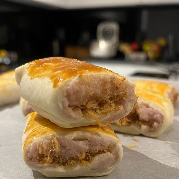 芋泥肉鬆一口酥 : L.C.一起做