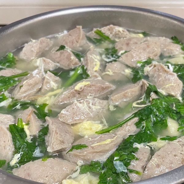 貢丸蛋花湯:德德 一起做