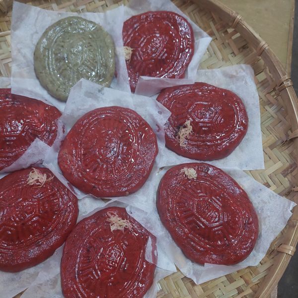 紅龜粿(糯米粉版) : 小真一起做