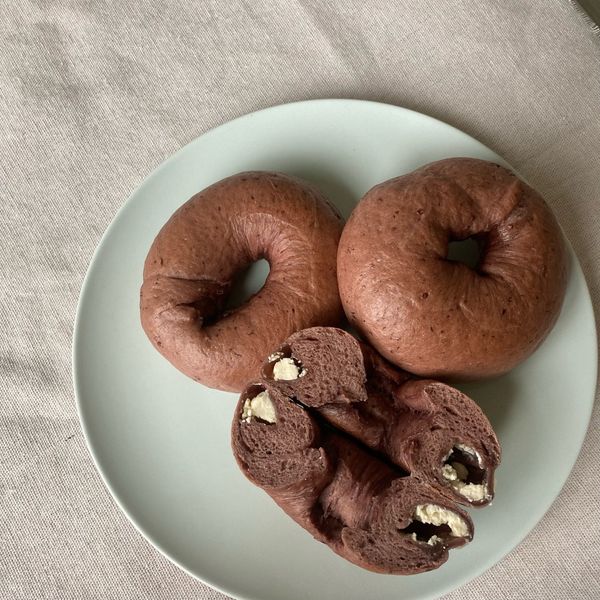 無油乳酪桑椹貝果:Ming 一起做