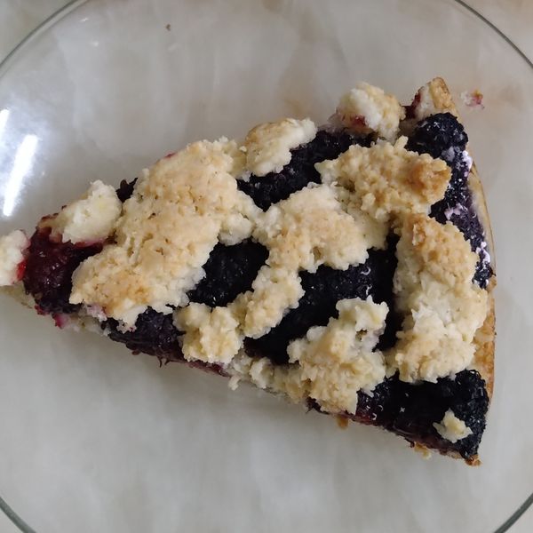 黑莓果奶酥派 : 紫愛下廚一起做