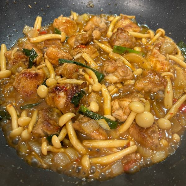 甜麵醬燒杏鮑菇雞 : rosalind一起做