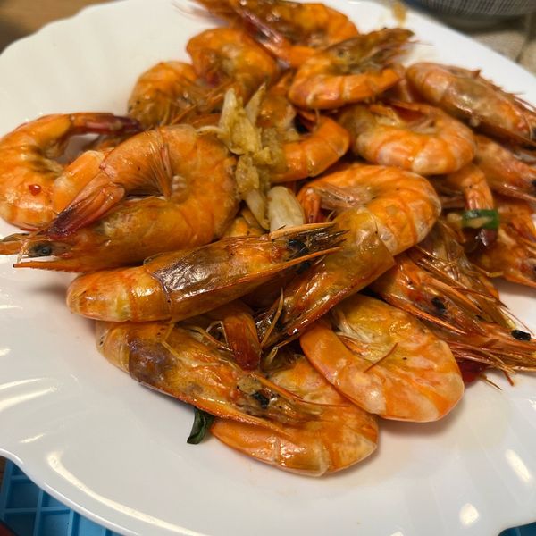 氣炸蒜香椒鹽鹹酥蝦【氣炸鍋料理】 : 綿羊一起做