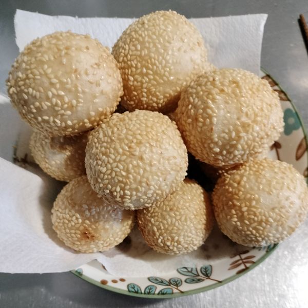 小點心「紅豆泥芝麻球」 : 謝庭翠一起做