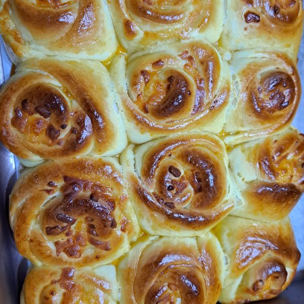 免揉火腿玫瑰花麵包【博客原味條狀火腿】:Yi-chun Tsai 一起做