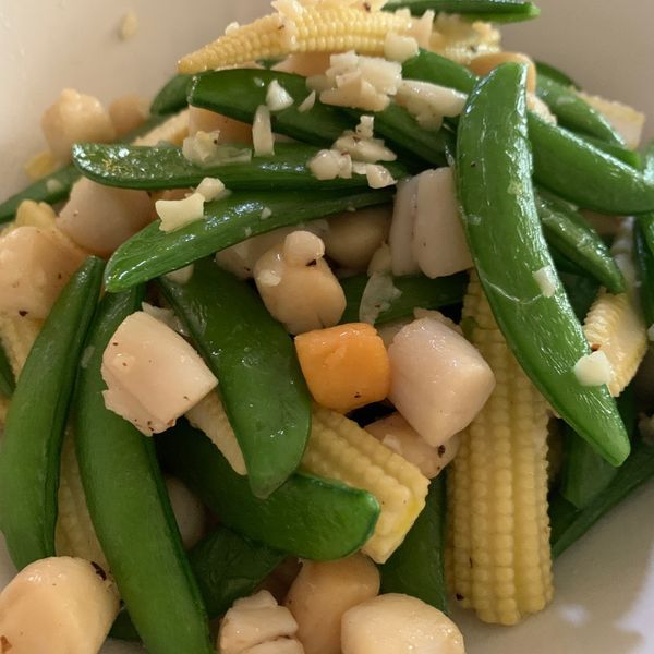 甜豌豆炒干貝 : Muisky一起做