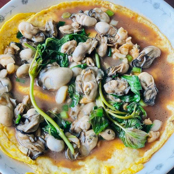 塔香鮮蚵蓋蛋 : 紫色廚房一起做