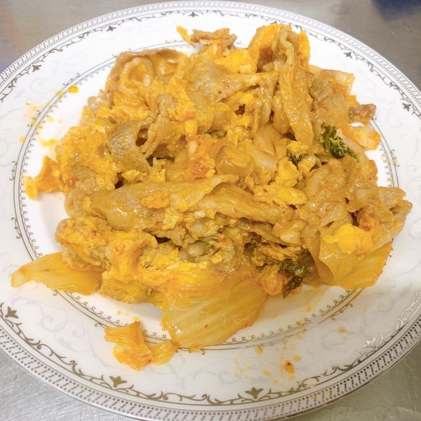 滑蛋泡菜炒牛肉 : Julia Wang一起做