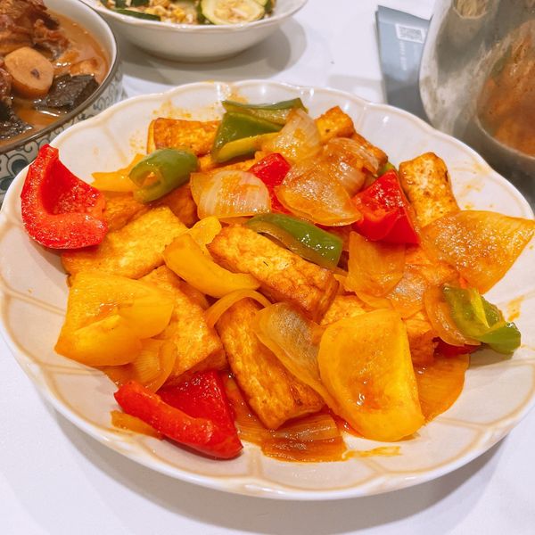 糖醋豆腐～酸甜好滋味😋 : Mini一起做