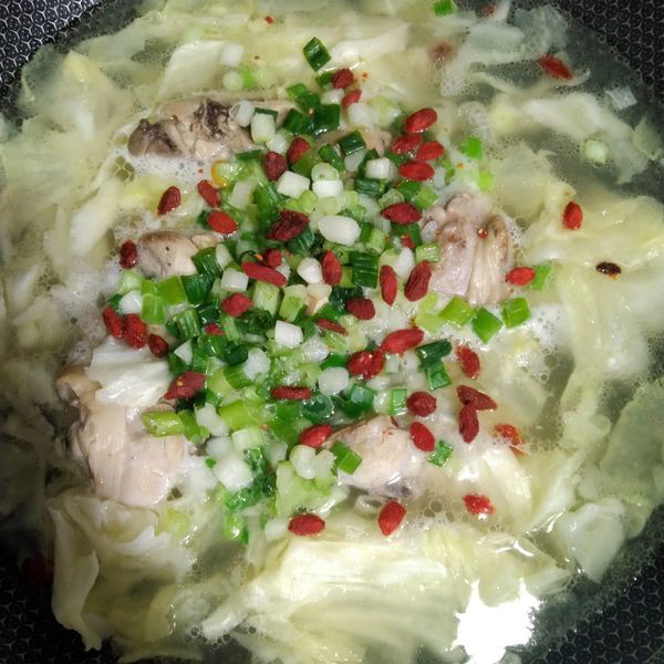 高麗菜雞湯 : 淳一起做