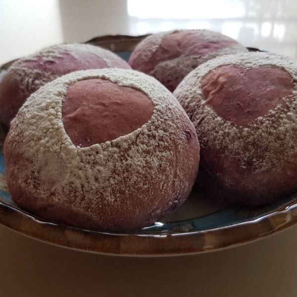 柔軟又好吃紫地瓜麵包 : Bamboo一起做