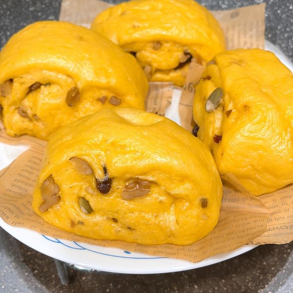 南瓜饅頭～香甜可口～手把手詳細步驟 : 張雅莉一起做