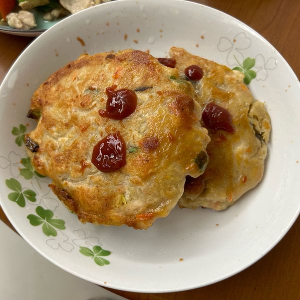 減脂料理-蔬菜雞肉煎餅(無澱粉、高蛋白 : 秀秀蔡一起做