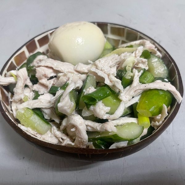 低卡鹽水雞胸拌黃瓜 : Yuing一起做