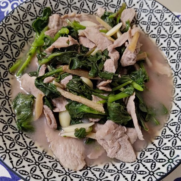 豬肉炒紅鳳菜 : Anita Liao一起做