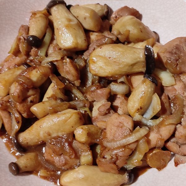 甜麵醬燒杏鮑菇雞 : Chacha一起做