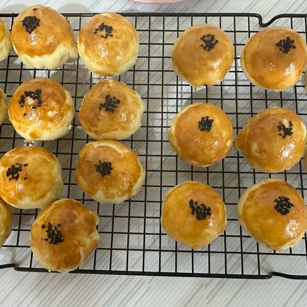 金色色蛋黃酥(烏豆沙) : 新手愛烘焙一起做