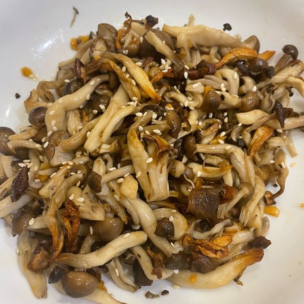 【氣炸鍋】乾拌鴻禧菇 : 煮過頭一起做