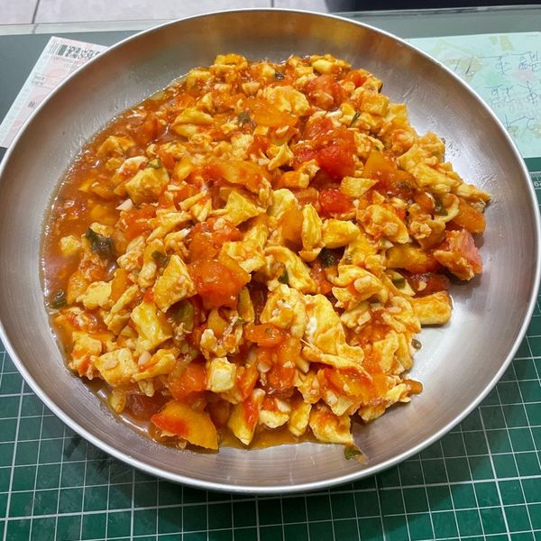 番茄炒蛋（蒜味） : 李柏興一起做