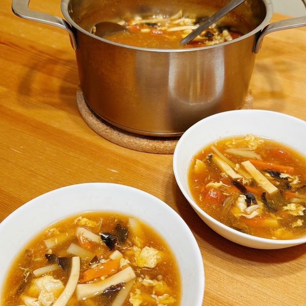 低卡版酸辣湯 : 小浣熊廚房一起做