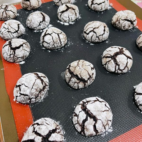 《應景聖誕》雪花裂紋可可餅乾～植物油版本 : 喵喵一起做