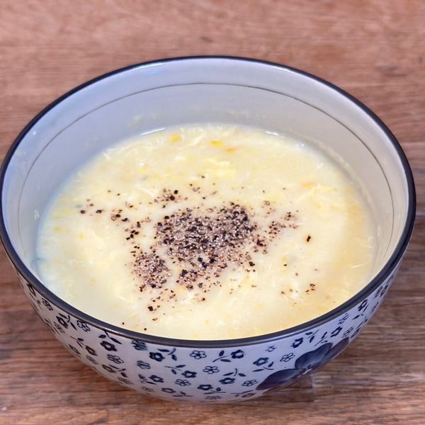 夜市牛排口味玉米濃湯 : りんご ねえちゃん一起做