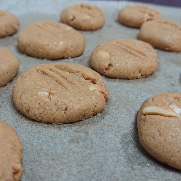 花生醬餅乾 【4種材料】 : Sun Wan-cat一起做