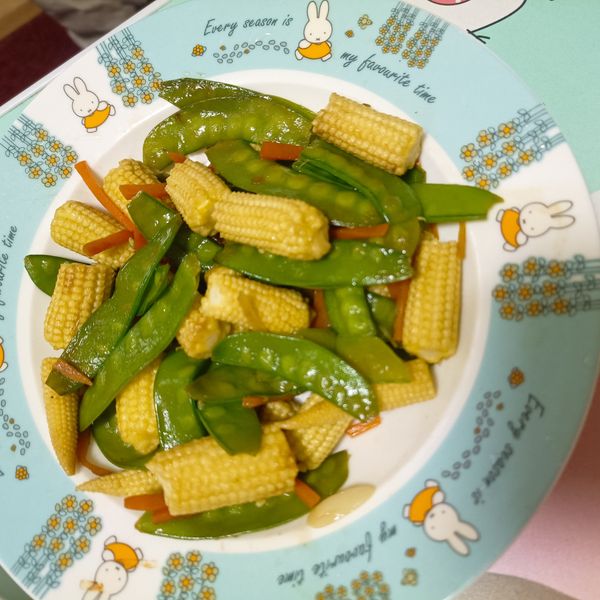 豌豆炒玉米筍 : 吳佳佳一起做