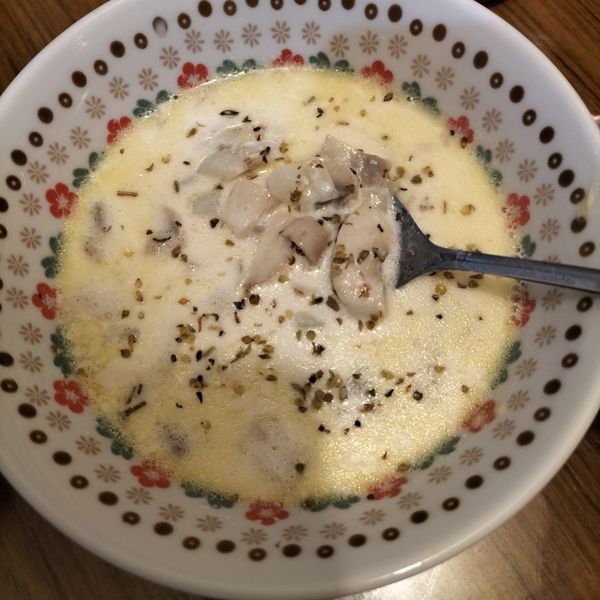 玉米蘑菇濃湯 : 娃娃一起做