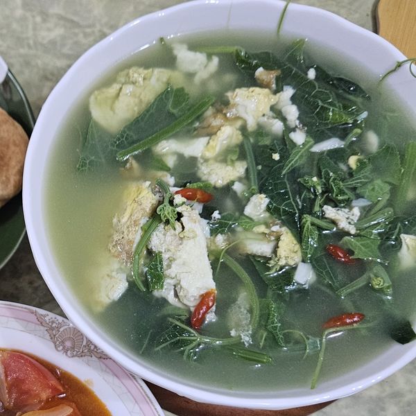 蛋湯龍鬚菜 : 江球球一起做