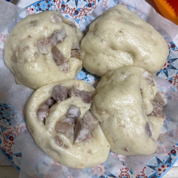 芋頭牛奶饅頭【真材實料】：祐媽咪 一起做