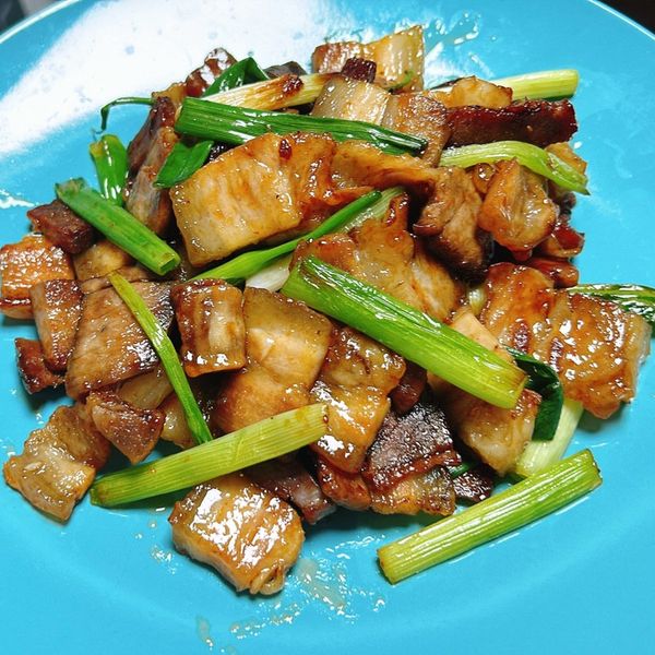 蔥爆豬五花：伊娃 一起做