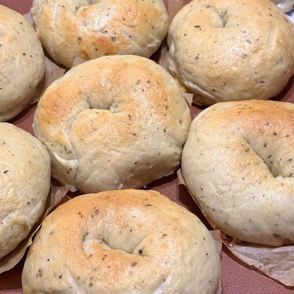 羅勒燕麥鹹貝果 : Hsiao Hui一起做