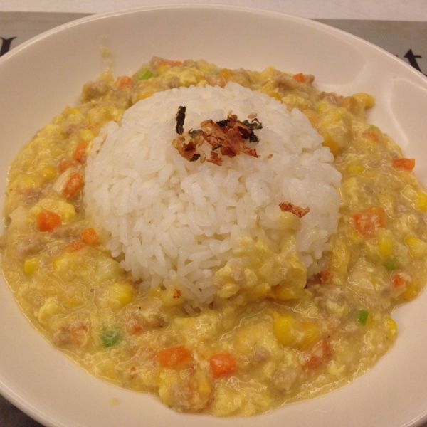 蘑菇玉米火腿燴飯  營養的親子簡餐 : John Huang一起做