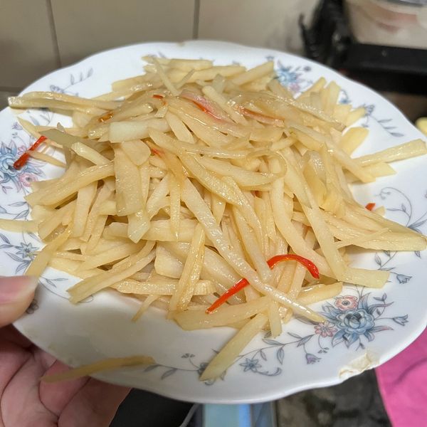 脆炒馬鈴薯 : 麻糬一起做