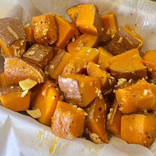 蒜香烤南瓜 : cobi一起做