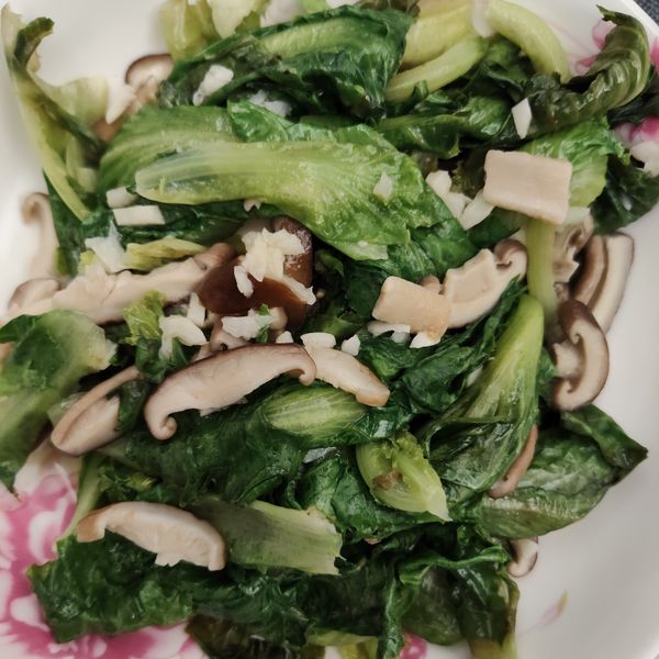 （超簡單）A菜炒香菇：SAN  一起做