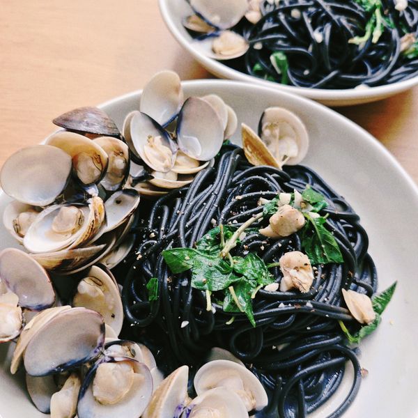 白酒蛤蜊義大利麵：☺️ 一起做