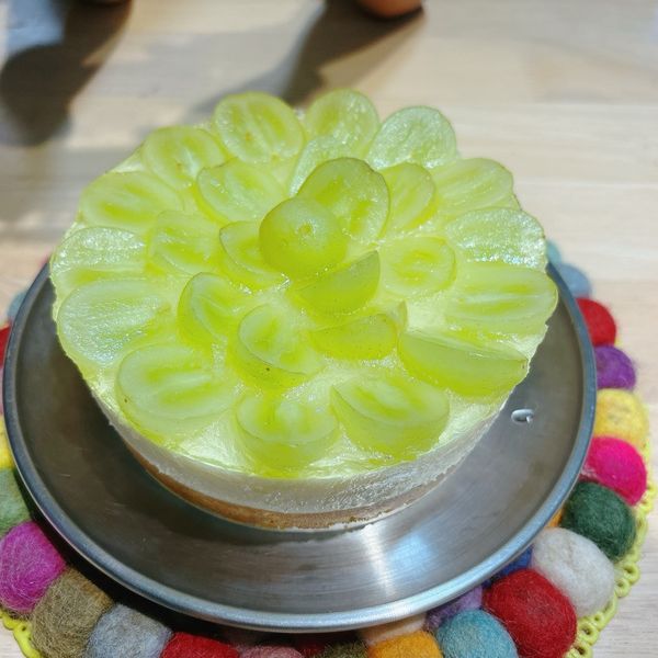 麝香葡萄生乳酪蛋糕（免烤箱）：吳睿睿 一起做