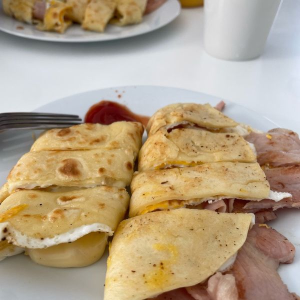 自製蛋餅皮 : 霜一起做