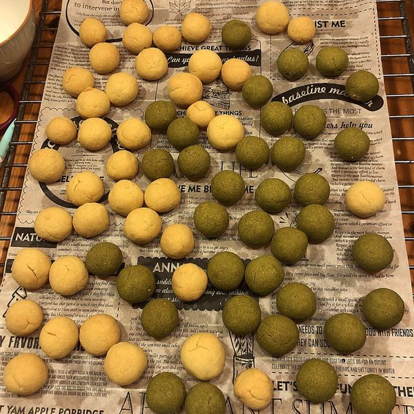 抹茶雪球餅乾：Mira芯伃 一起做