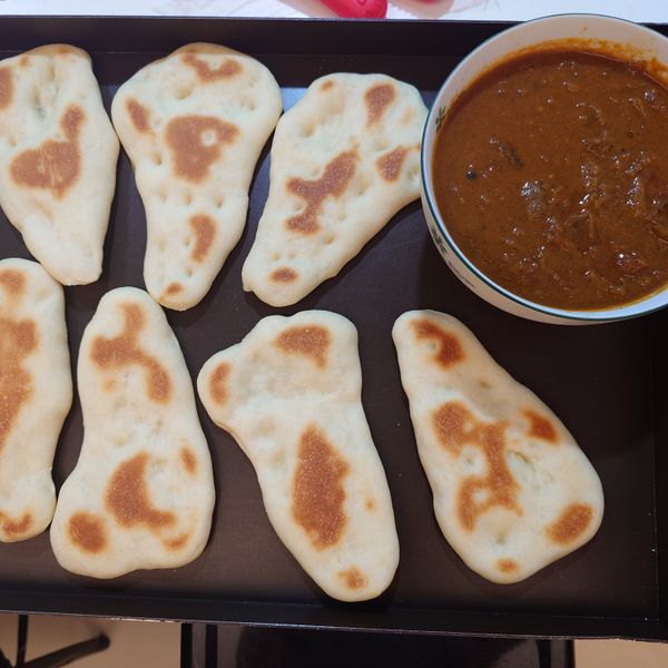 蒜香印度烤餅 garlic naan : Ann Terry一起做